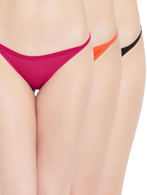 set of 3 solid bikini panty - 16837770 - Very Small Image - 1