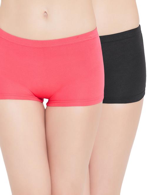 set of 2 solid boy shorts panty - 16837782 - Very Small Image - 1