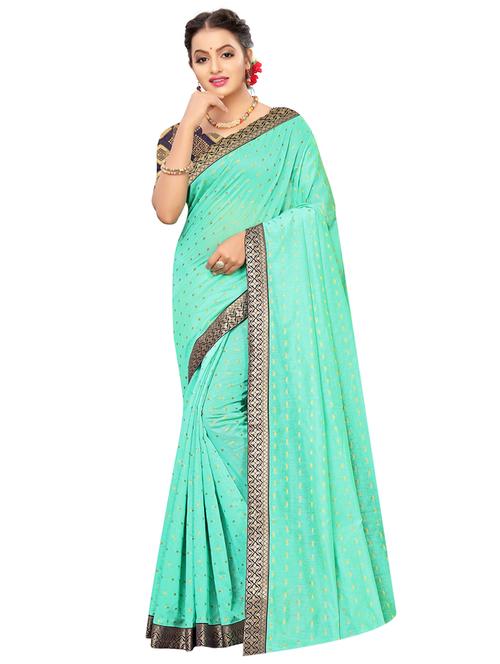 lace detailed bordered saree with blouse - 16837873 - Very Small Image - 1