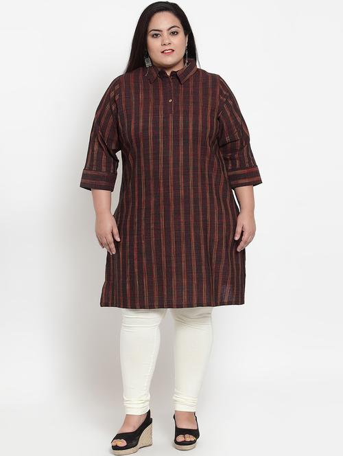 striped straight kurta - 16838071 - Very Small Image - 1