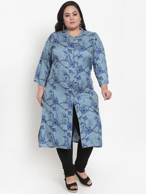 floral straight kurta - 16838089 - Very Small Image - 1