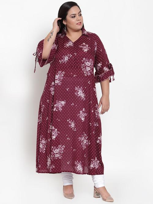 floral a-line kurta - 16838090 - Very Small Image - 1