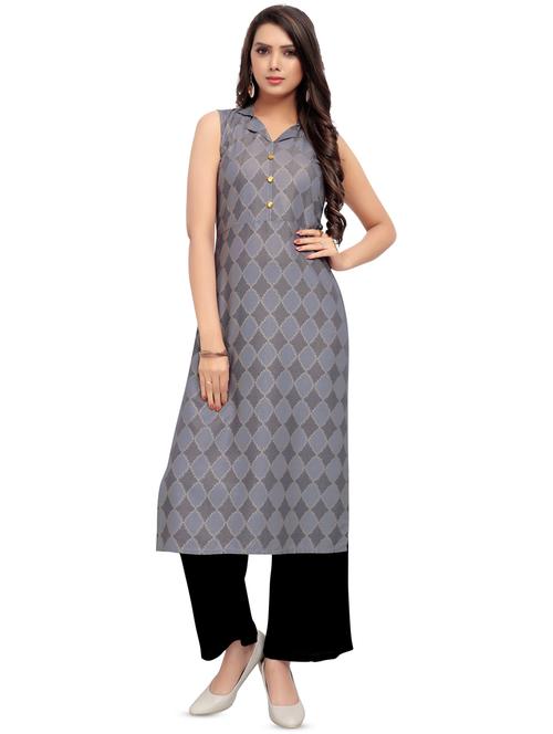 printed straight kurta - 16838203 - Very Small Image - 1