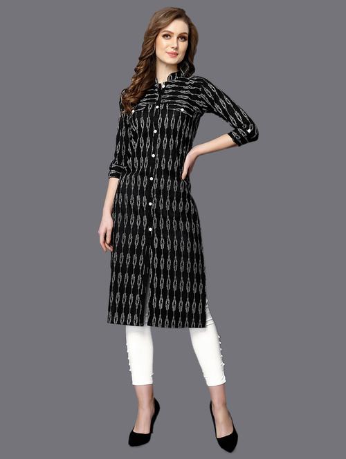 ikat print straight kurta - 16838209 - Very Small Image - 1
