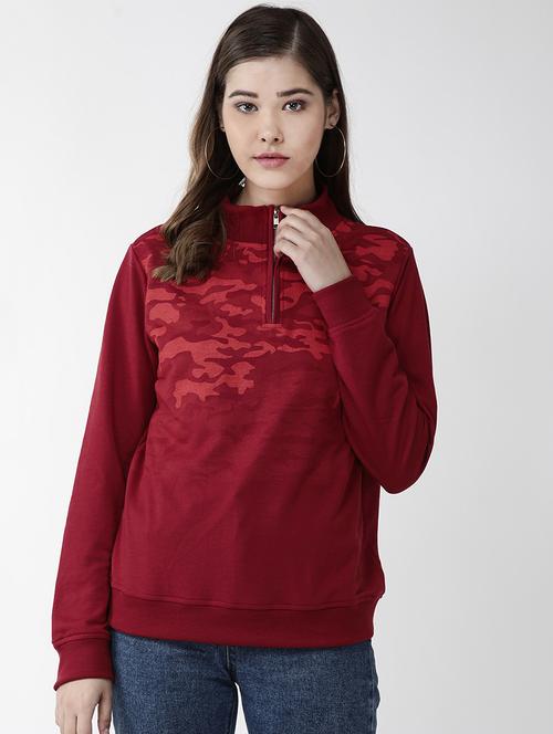 zip up neck camouflage sweatshirt - 16838460 - Very Small Image - 1