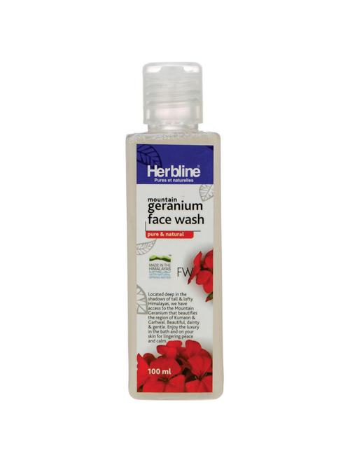 herbline geranium face wash 100ml - 16840148 - Very Small Image - 1