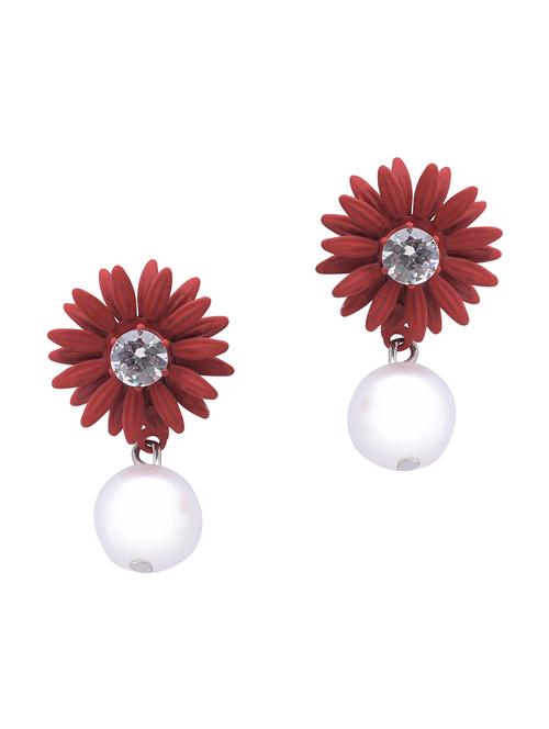 red metal studs earring - 16841848 - Very Small Image - 1