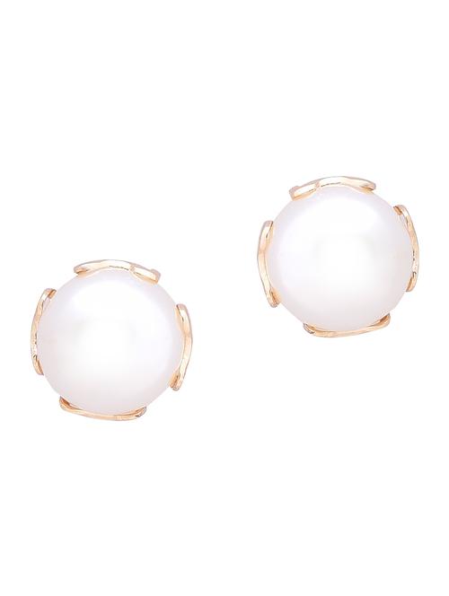 white metal studs earring - 16841881 - Very Small Image - 1