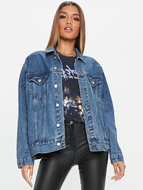 stone washed denim jacket - 16842327 - Very Small Image - 1