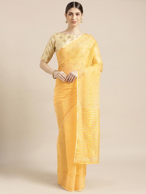 embellished kota doria saree with blouse - 16843053 - Very Small Image - 1