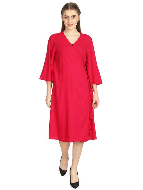 bell sleeves wrap dress - 16843119 - Very Small Image - 1