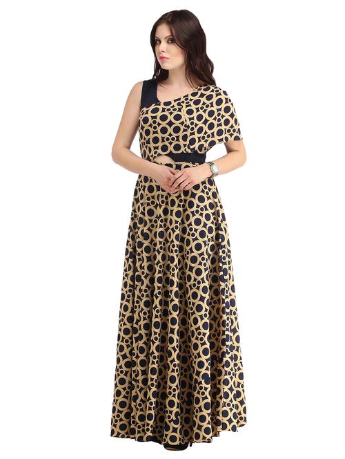 cut out detail flared gown dress - 16843305 - Very Small Image - 1