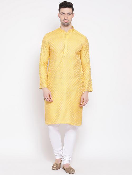 yellow embroidered long kurta - 16843331 - Very Small Image - 1
