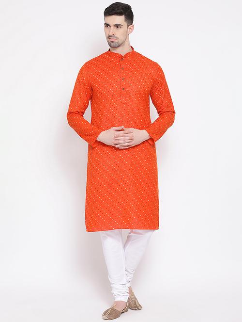 red printed long kurta - 16843332 - Very Small Image - 1