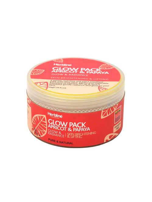 herbline glow pack apricot & papaya 50gm - 16843378 - Very Small Image - 1