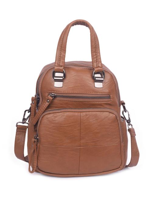 tan leatherette regular backpack - 16843474 - Very Small Image - 1