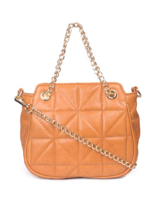 tan leatherette regular handbag - 16843493 - Very Small Image - 1