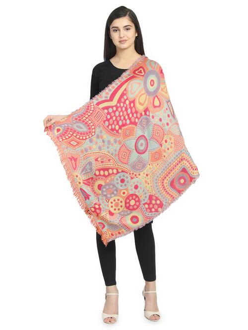 orange viscose stole - 16843731 - Very Small Image - 1