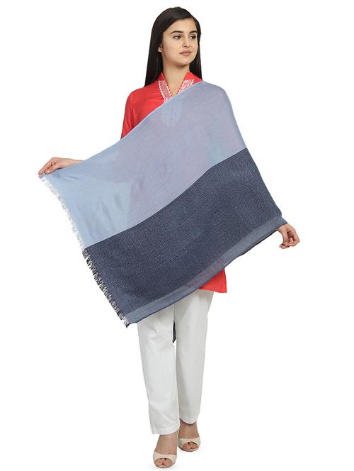 navy blue viscose stole - 16843754 - Very Small Image - 1