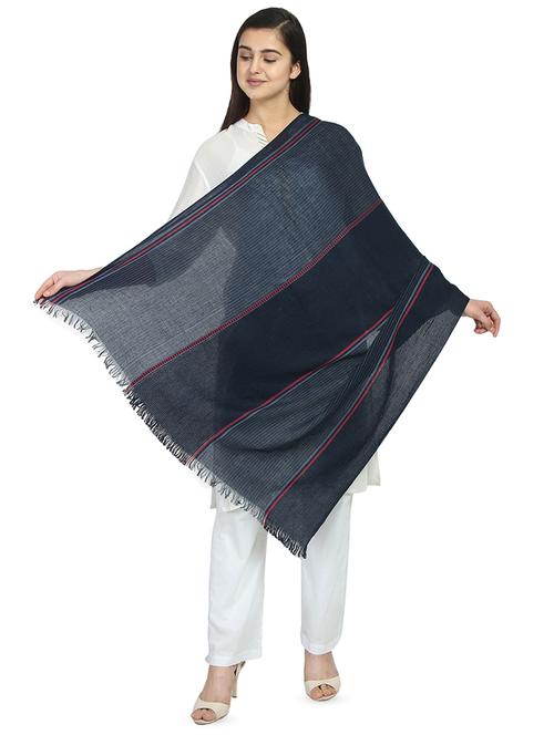 navy blue viscose stole - 16843756 - Very Small Image - 1