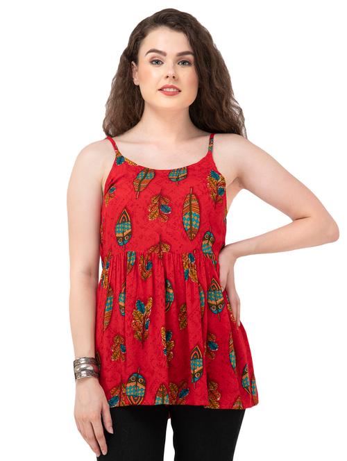 cami neck gathered hem top - 16843941 - Very Small Image - 1