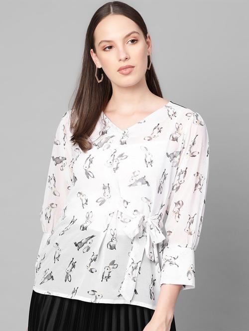 tie front quirky top - 16844320 - Very Small Image - 1