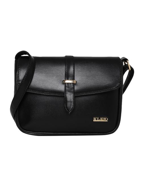 black leatherette regular sling bag - 16845077 - Very Small Image - 1
