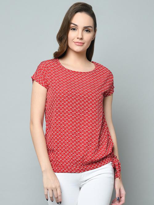 tie front checkered top - 16845451 - Very Small Image - 1