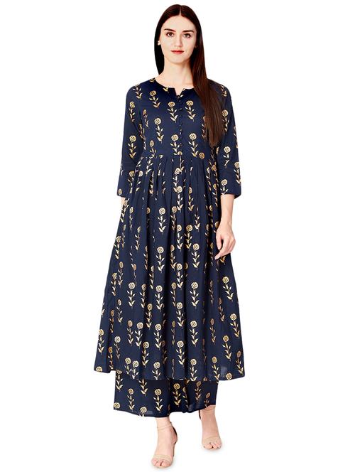 floral kurta palazzo set - 16847228 - Very Small Image - 1