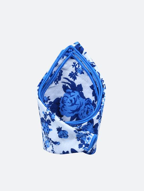 blue cotton pocketsquare - 16847988 - Very Small Image - 1