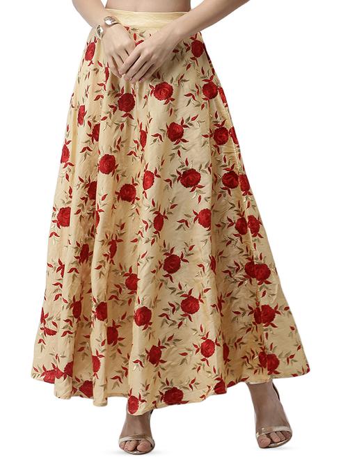 embroidered a-line skirt - 16848026 - Very Small Image - 1