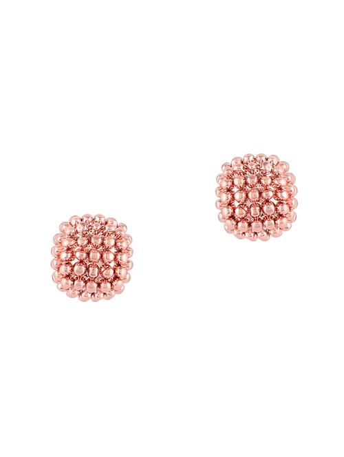 gold metal studs earring - 16848083 - Very Small Image - 1