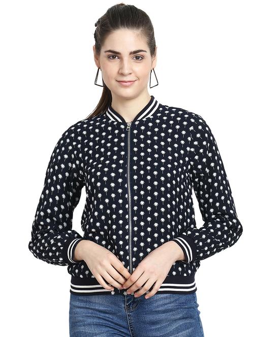 varsity ribbed printed jacket - 16848640 - Very Small Image - 1