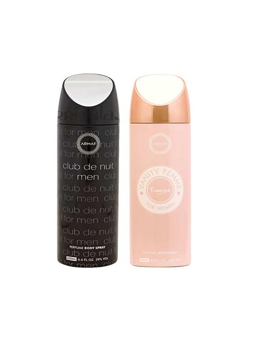 armaf vanity femme & club de nuit men deodrant spray - 16848921 - Very Small Image - 1