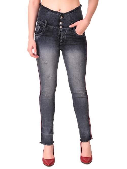 high rise stone washed jeans - 16849068 - Very Small Image - 1