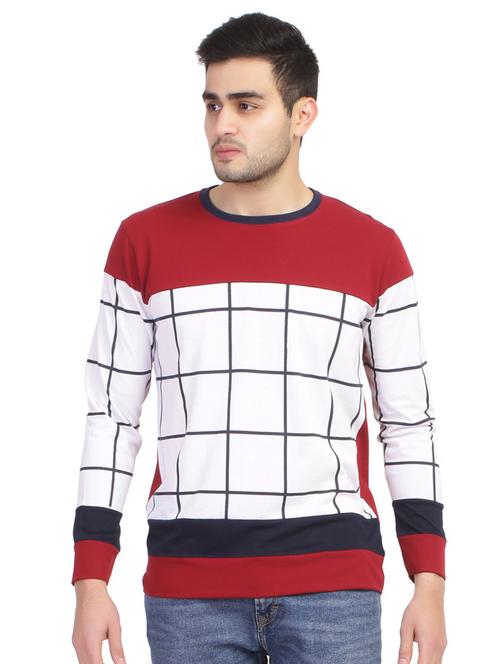 maroon checkered t-shirt - 16849184 - Very Small Image - 1