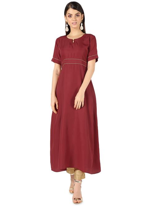 women's flared kurta - 16849219 - Very Small Image - 1