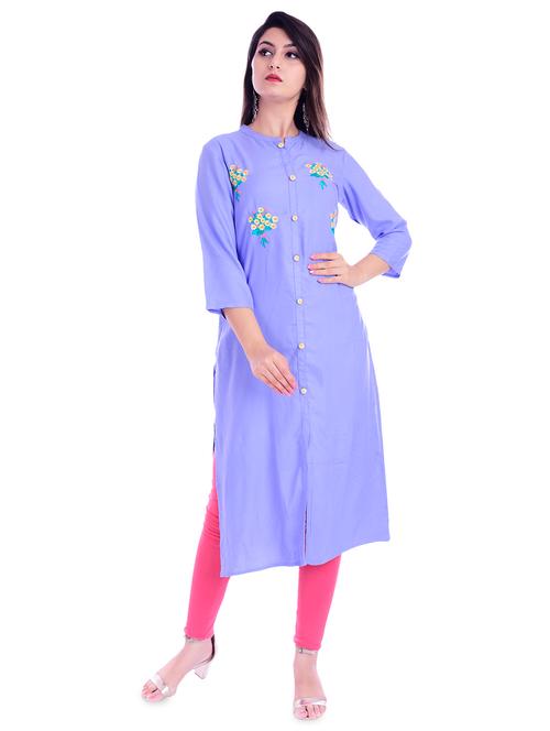 embroidered straight kurta - 16849477 - Very Small Image - 1