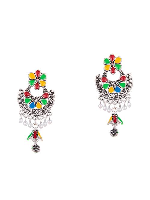 multi colored metal drop earring - 16849641 - Very Small Image - 1