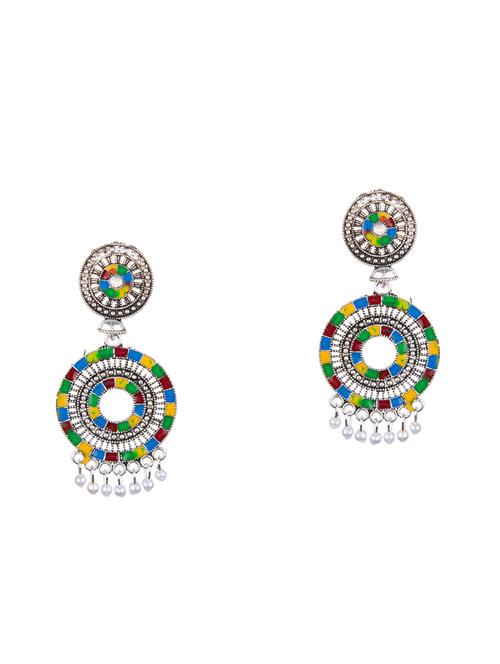 multi colored metal drop earring - 16849642 - Very Small Image - 1
