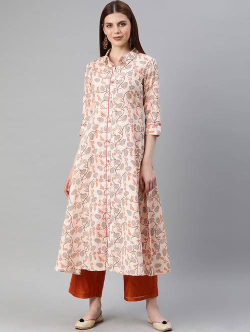 floral a-line kurta - 16850104 - Very Small Image - 1