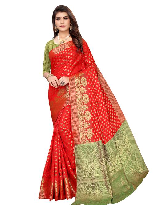 self design woven saree - 16850332 - Very Small Image - 1