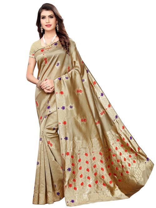 women's banarasi saree - 16850403 - Very Small Image - 1