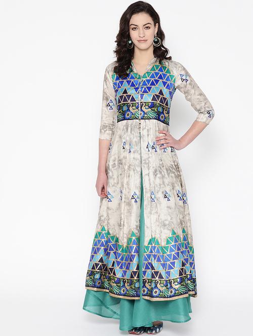 geometric printed kurta skirt set - 16850638 - Very Small Image - 1