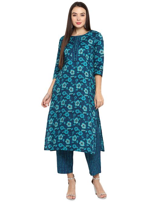 floral kurta pant set - 16850919 - Very Small Image - 1