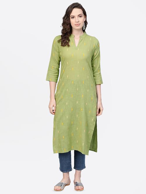 ikat print straight kurta - 16851753 - Very Small Image - 1