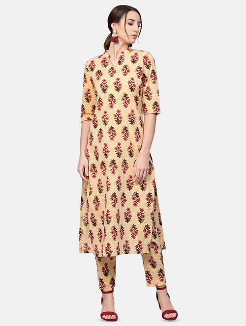 floral kurta pant set - 16851764 - Very Small Image - 1