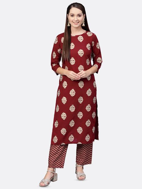 floral kurta palazzo set - 16851765 - Very Small Image - 1