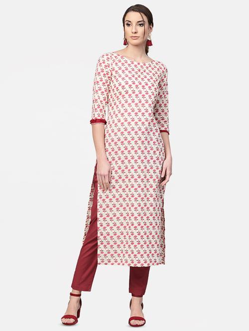floral kurta pant set - 16851769 - Very Small Image - 1