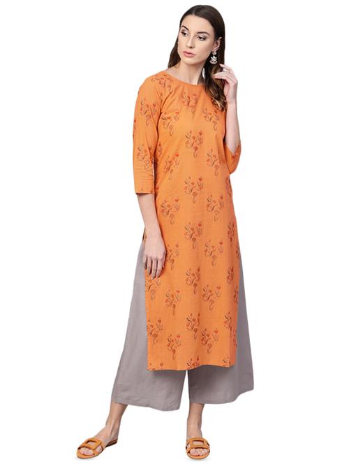 floral kurta palazzo set - 16851775 - Very Small Image - 1